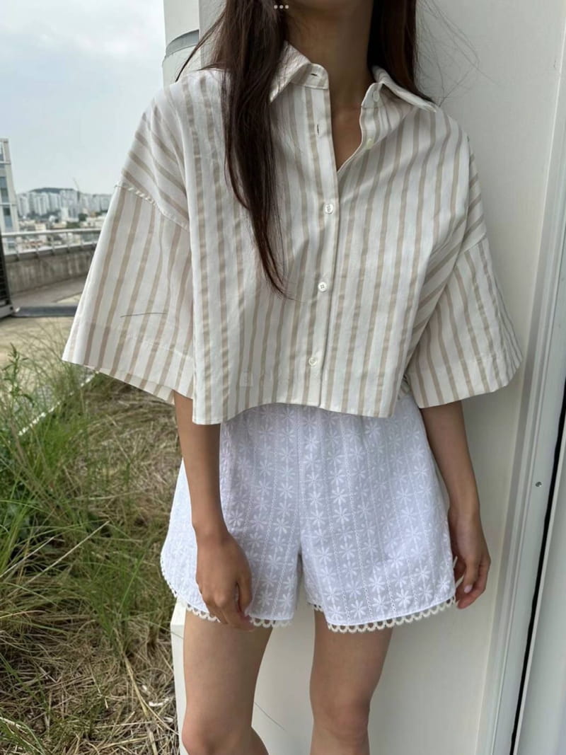 Elfin - Korean Women Fashion - #momslook - Stripes Mrine Shirt - 7