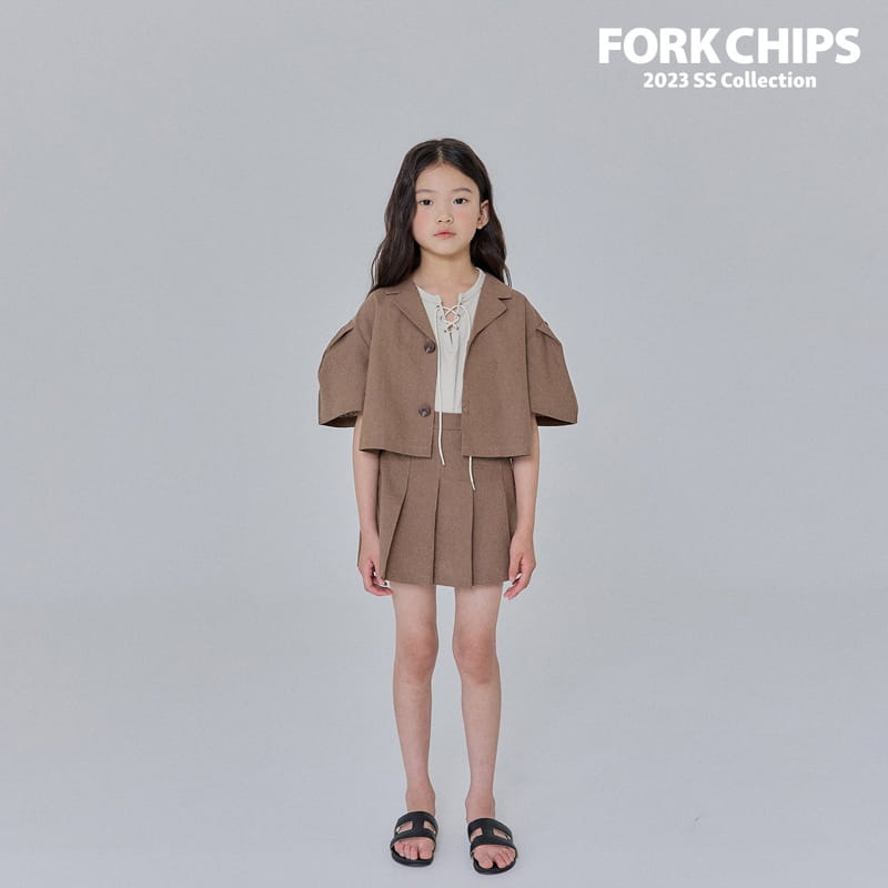 Fork Chips - Korean Children Fashion - #Kfashion4kids - Berlin Buckle Skirt - 2