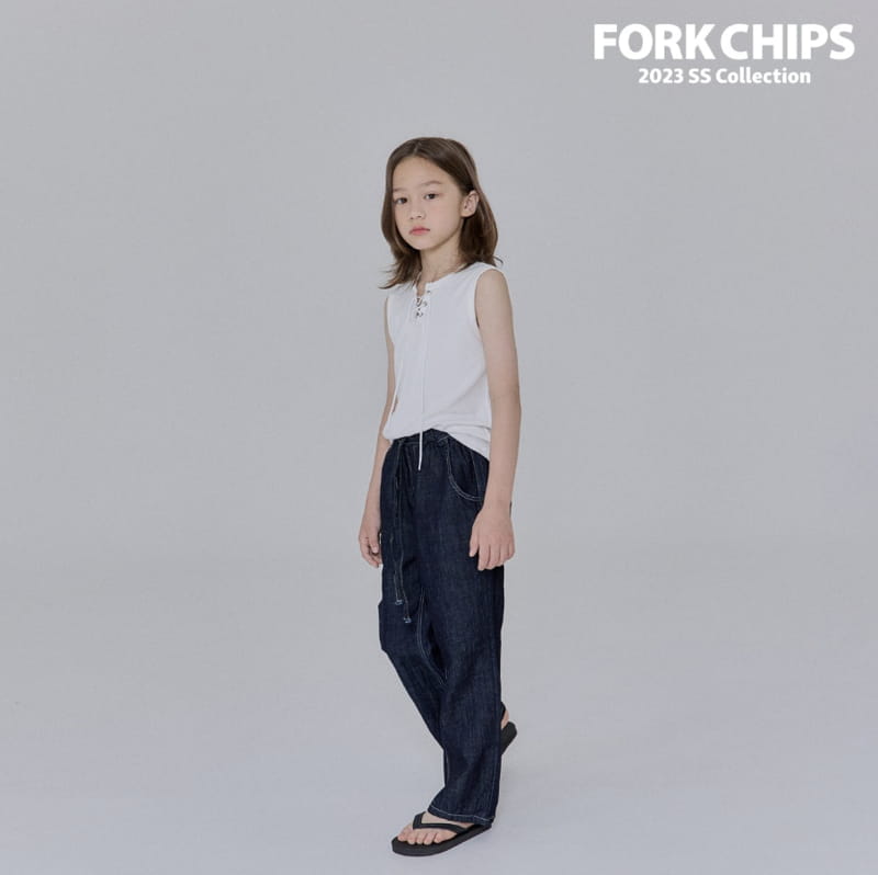 Fork Chips - Korean Children Fashion - #childrensboutique - Air Linen Jeans - 8