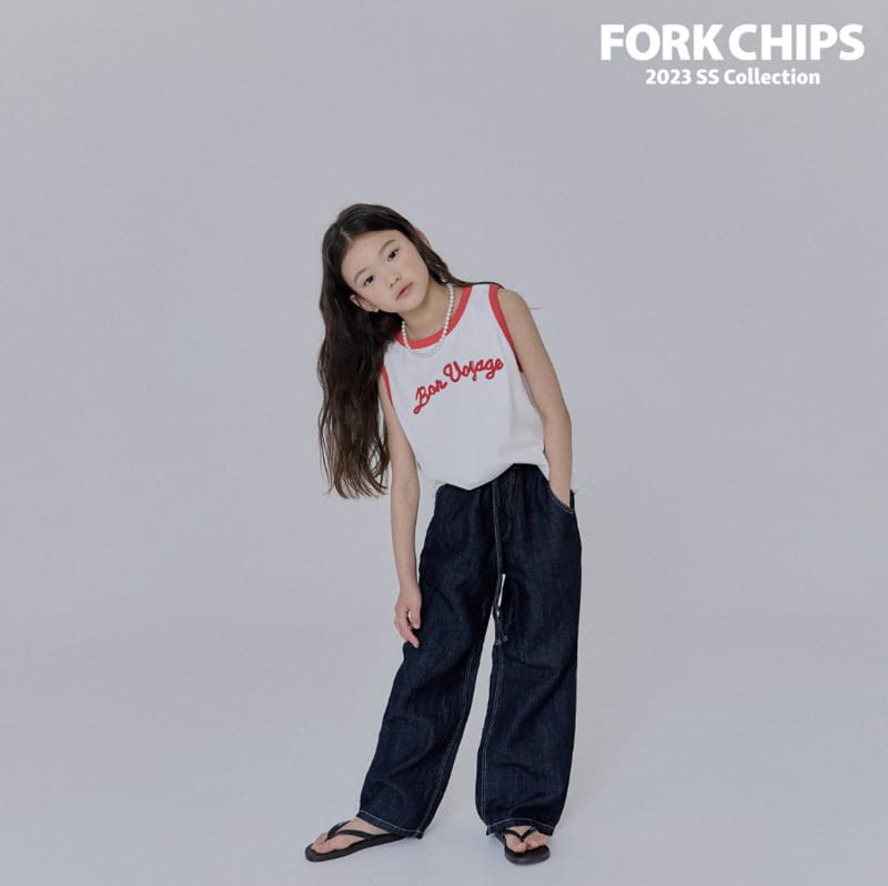 Fork Chips - Korean Children Fashion - #kidsshorts - Air Linen Jeans - 12