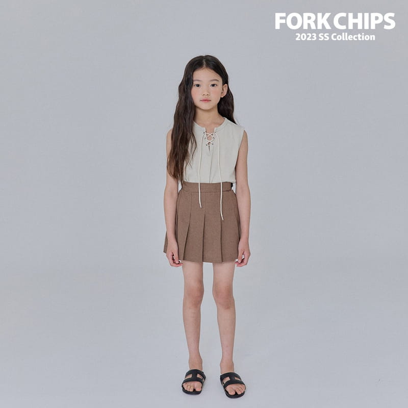 Fork Chips - Korean Children Fashion - #littlefashionista - Berlin Buckle Skirt - 3