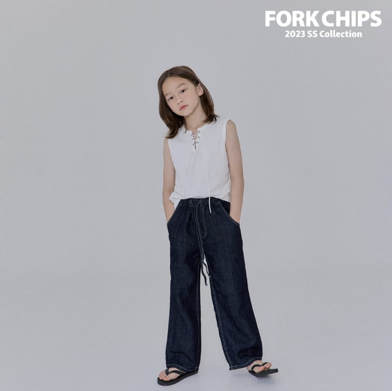 Fork Chips - Korean Children Fashion - #minifashionista - Air Linen Jeans - 2