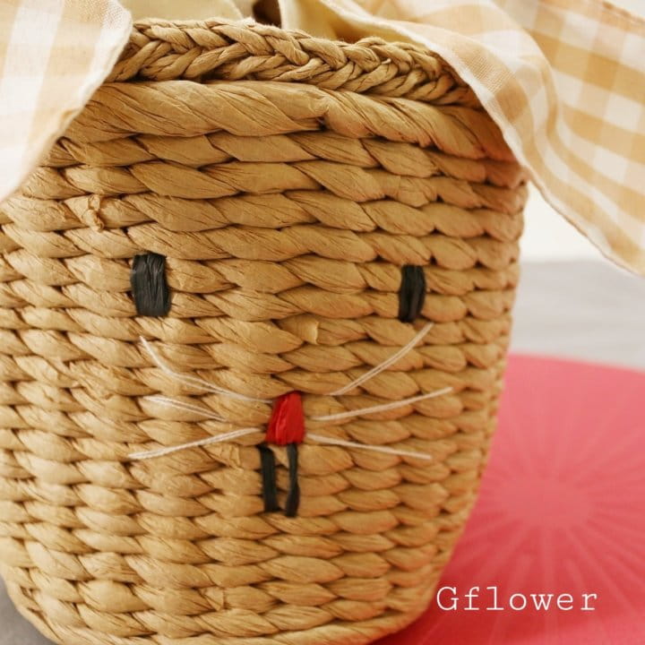 G Flower - Korean Children Fashion - #designkidswear - Straw Rabbit Bag - 9