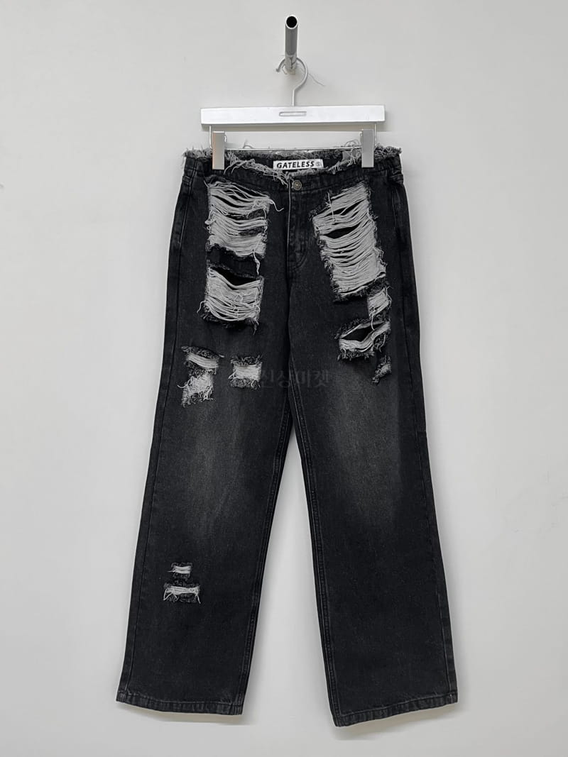 Gateless - Korean Women Fashion - #momslook - Dark Name Jeans - 10