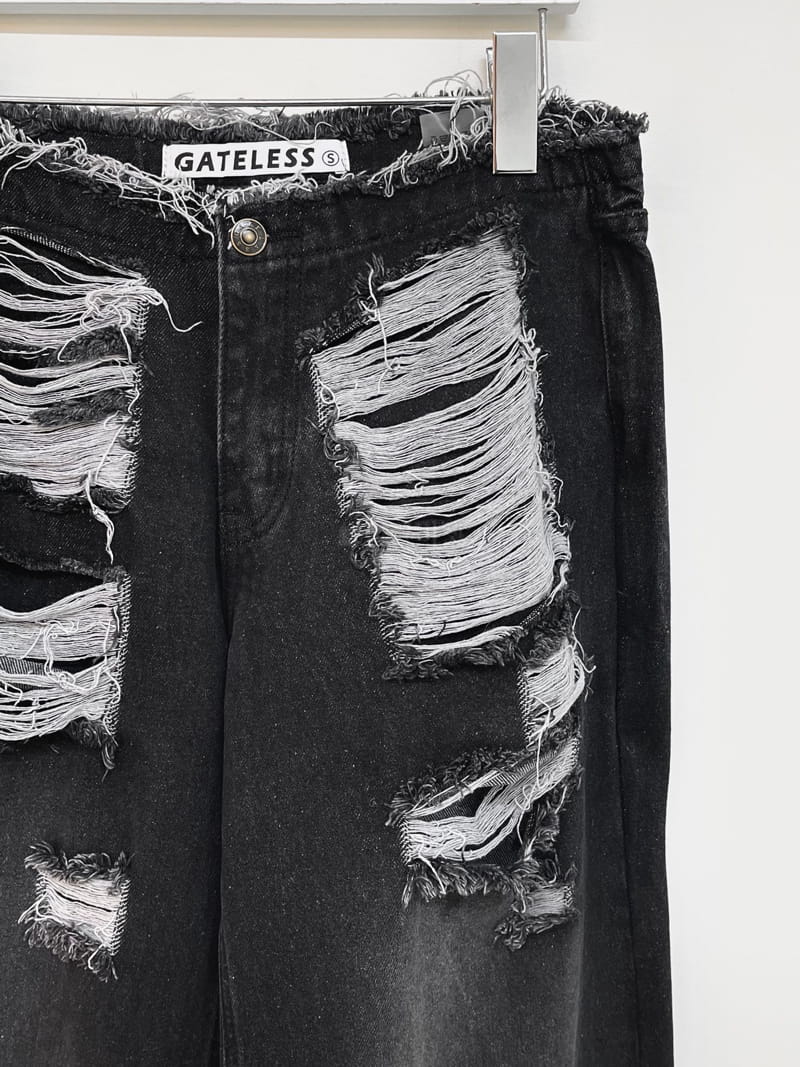 Gateless - Korean Women Fashion - #momslook - Dark Name Jeans - 12