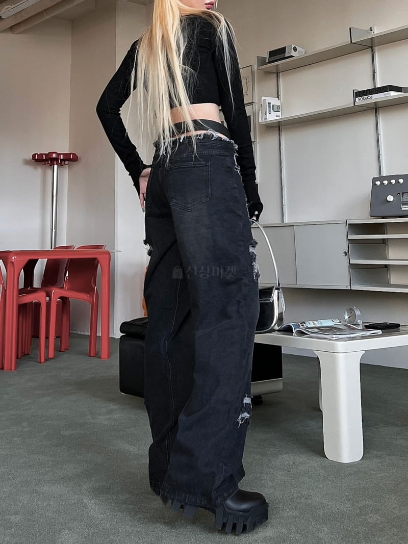 Gateless - Korean Women Fashion - #womensfashion - Dark Name Jeans - 9