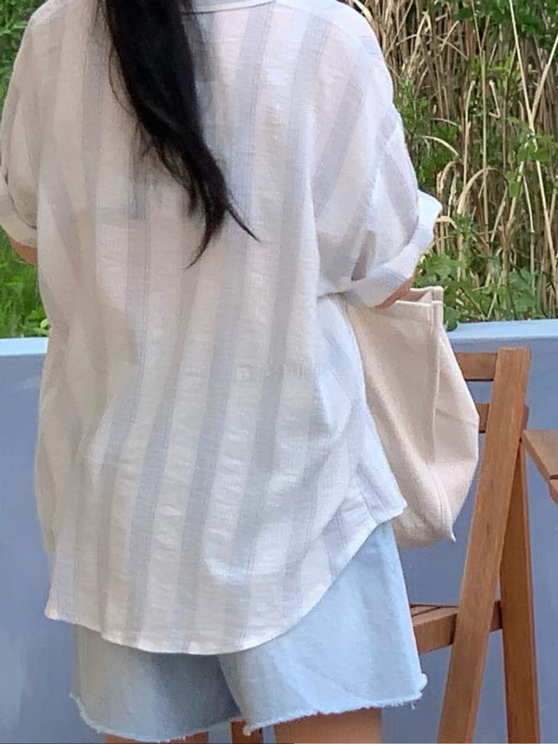 Giggle - Korean Women Fashion - #momslook - Hao Stripes Shirt - 12