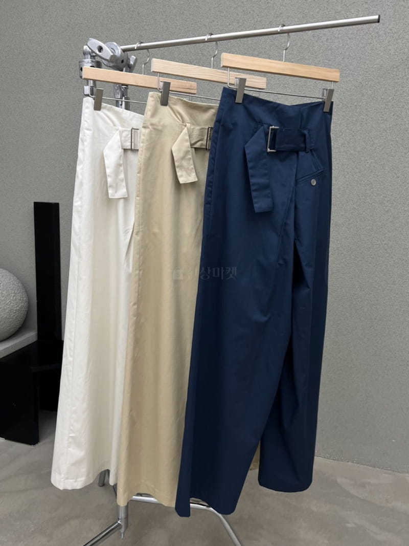 Greek - Korean Women Fashion - #momslook - Belt Wrap Pants - 12