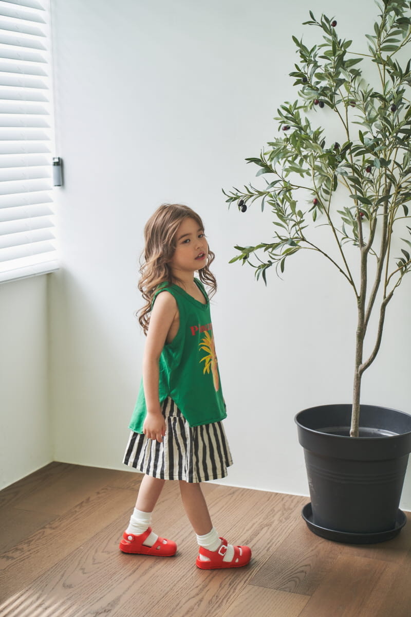 Green Tomato - Korean Children Fashion - #childrensboutique - Streips Skirt - 8