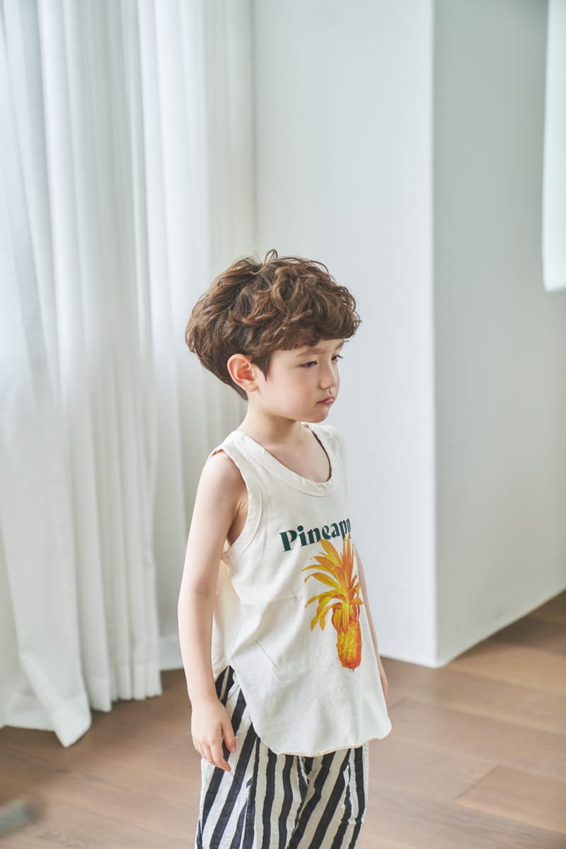 Green Tomato - Korean Children Fashion - #childrensboutique - Pineapple Sleeveless Tee - 3