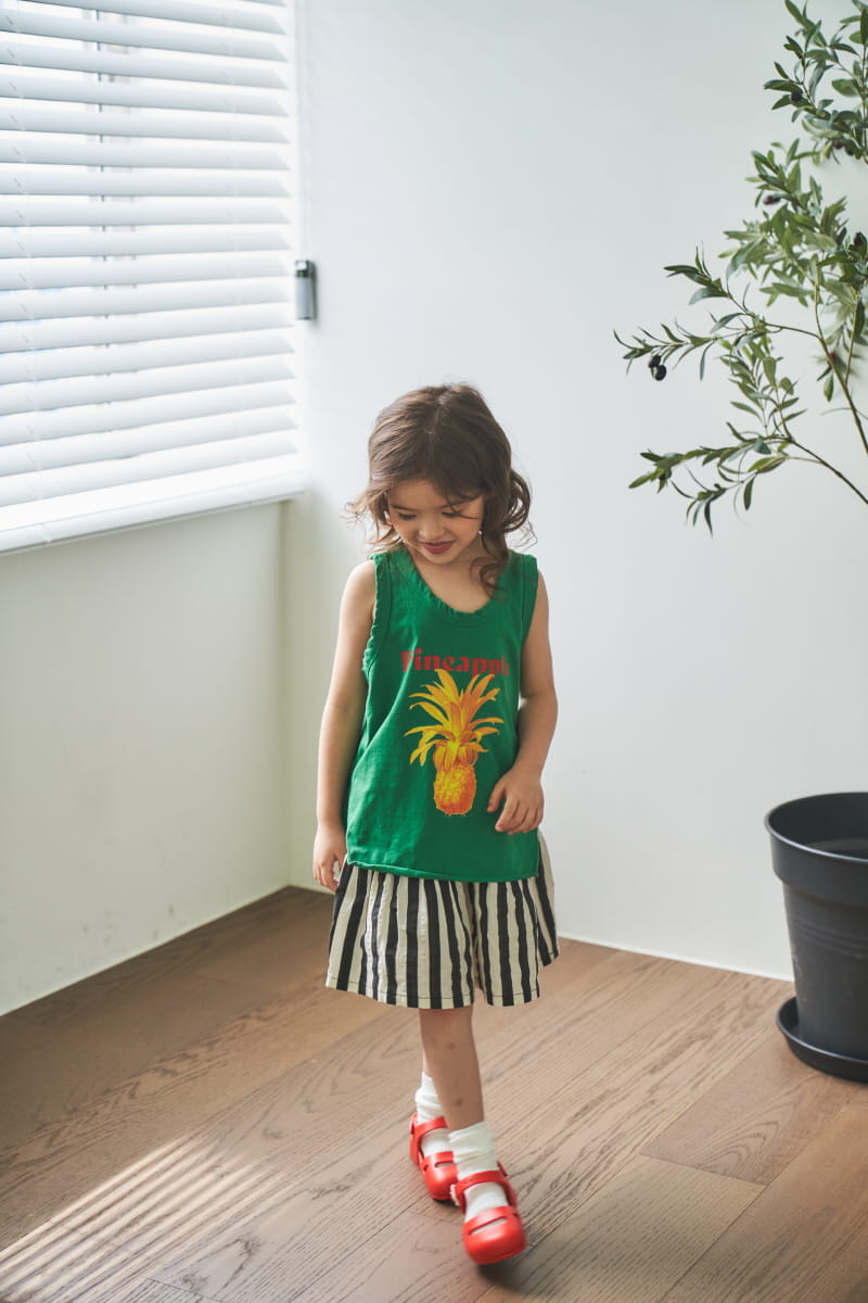Green Tomato - Korean Children Fashion - #designkidswear - Streips Skirt - 9