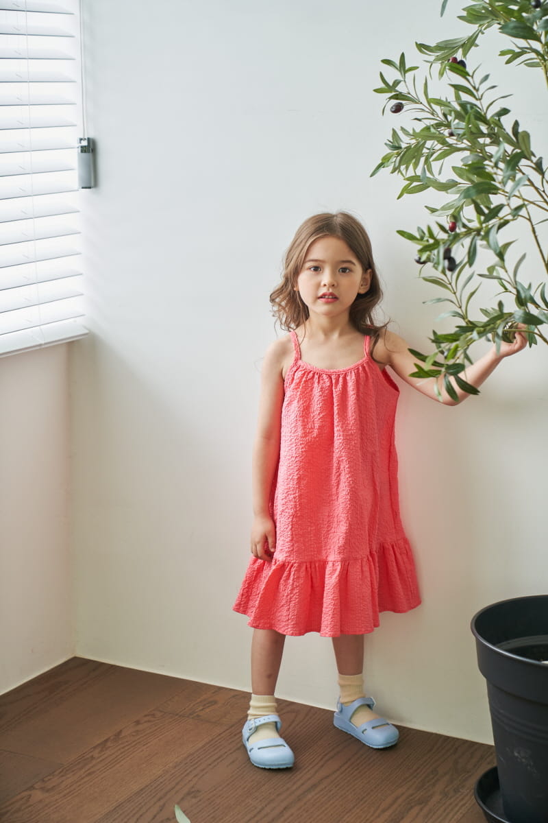 Green Tomato - Korean Children Fashion - #littlefashionista - String Sleeveless One-piece - 3