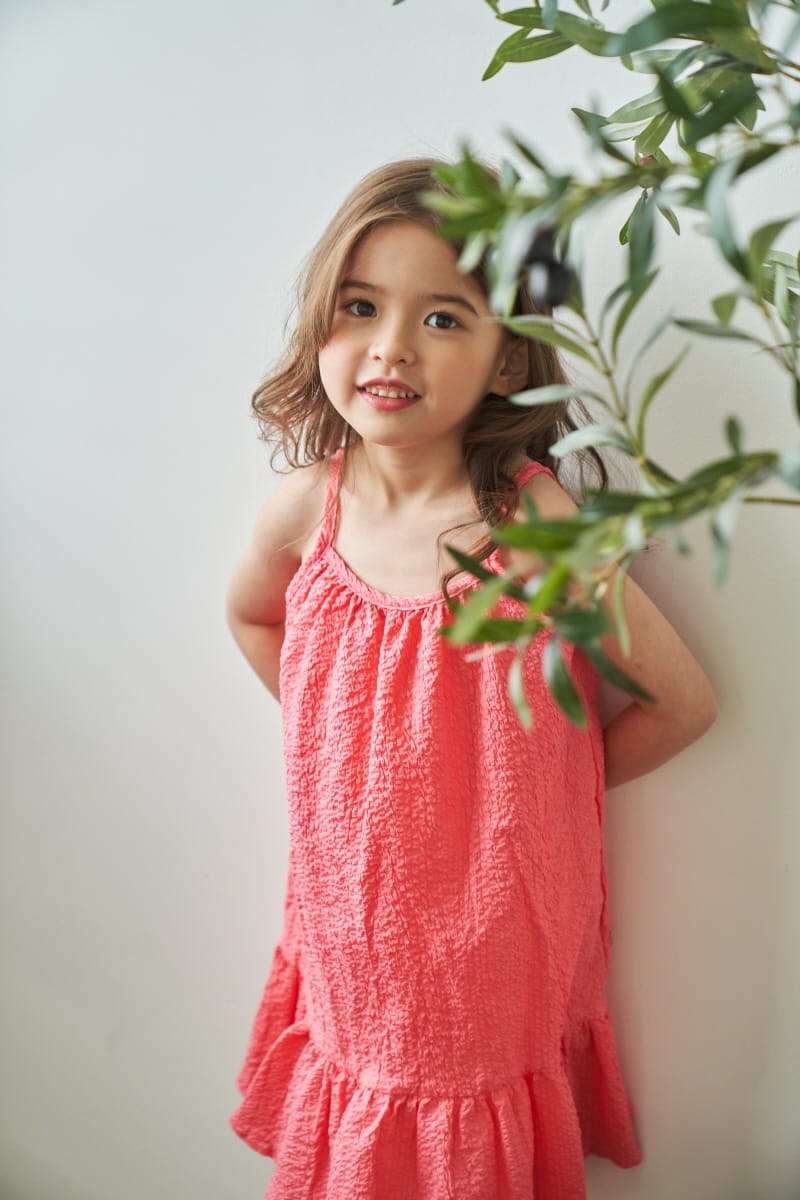 Green Tomato - Korean Children Fashion - #littlefashionista - String Sleeveless One-piece - 4