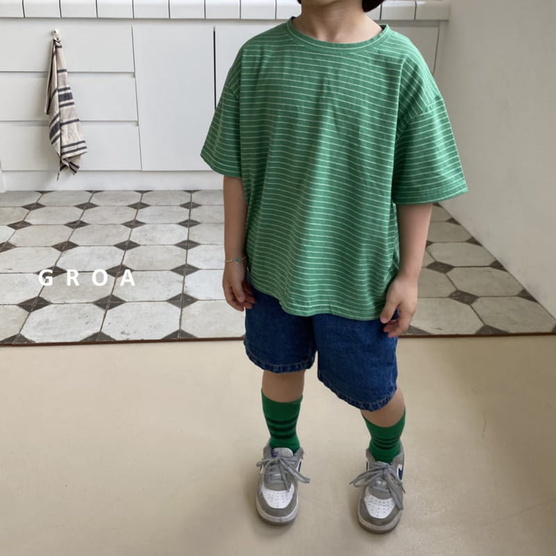 Groa - Korean Children Fashion - #Kfashion4kids - Summer Stripes Tee - 10