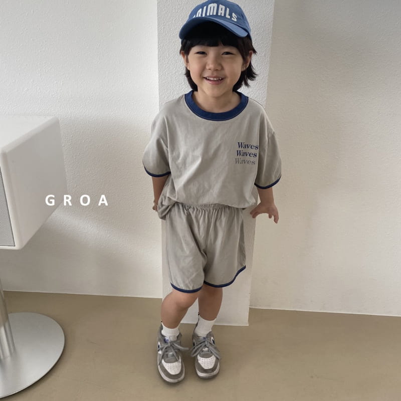 Groa - Korean Children Fashion - #childofig - Wave Top Bottom Set - 5