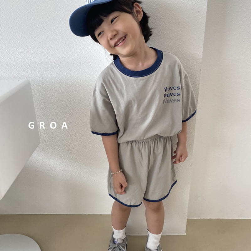 Groa - Korean Children Fashion - #childrensboutique - Wave Top Bottom Set - 6
