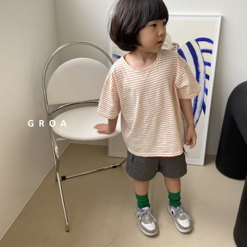 Groa - Korean Children Fashion - #childrensboutique - Summer Stripes Tee - 4
