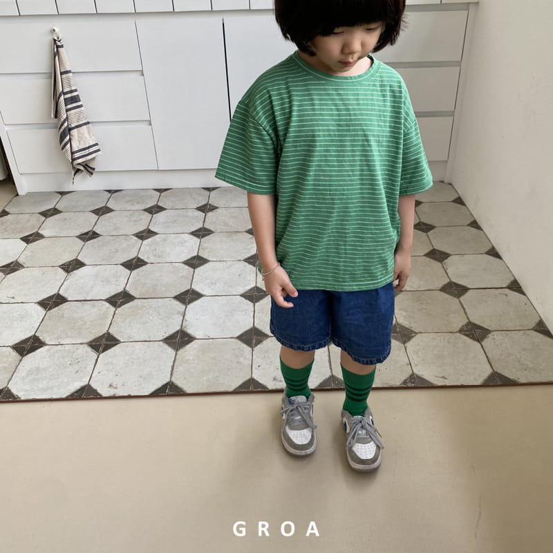 Groa - Korean Children Fashion - #magicofchildhood - Summer Stripes Tee - 12