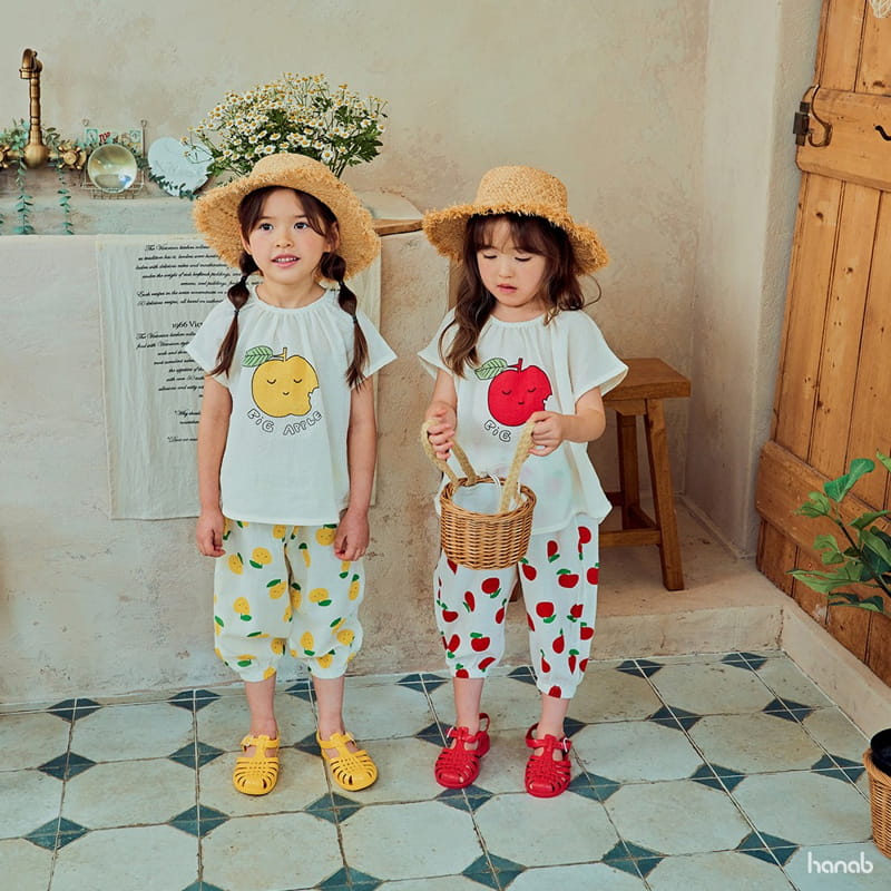 Hanab - Korean Children Fashion - #discoveringself - Big Apple Top Bottom Set - 2