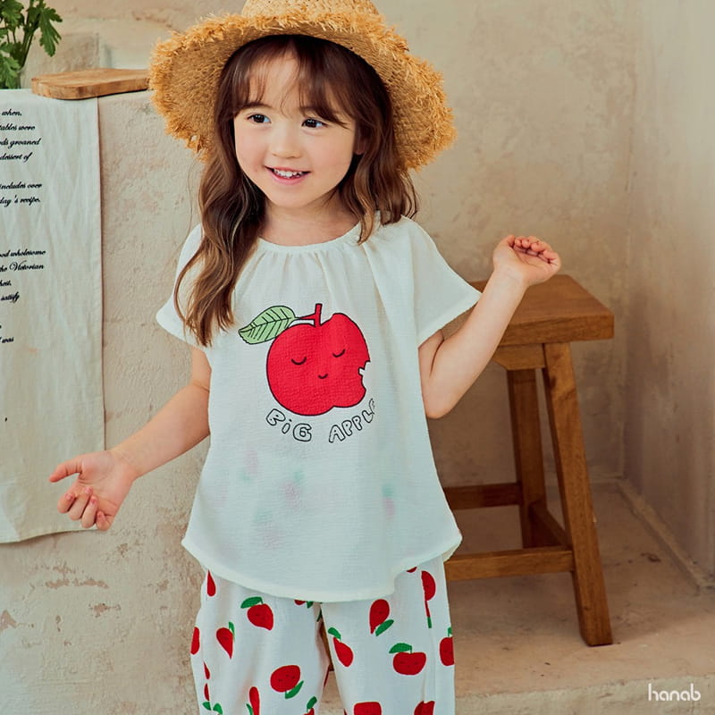 Hanab - Korean Children Fashion - #fashionkids - Big Apple Top Bottom Set - 4
