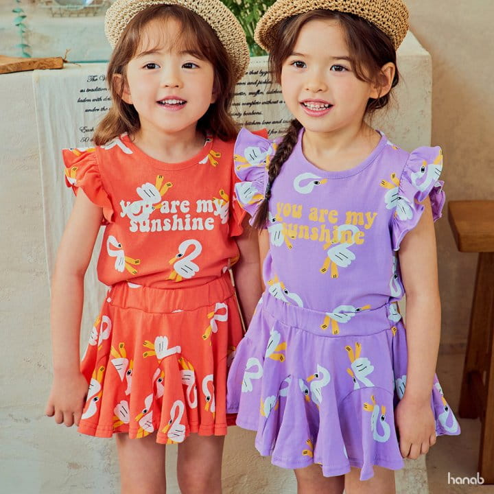 Hanab - Korean Children Fashion - #fashionkids - Swan Top Bottom Set - 4