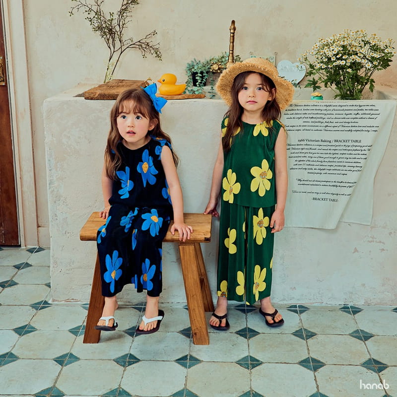 Hanab - Korean Children Fashion - #kidsstore - Big Flower Top Bottom Set - 6