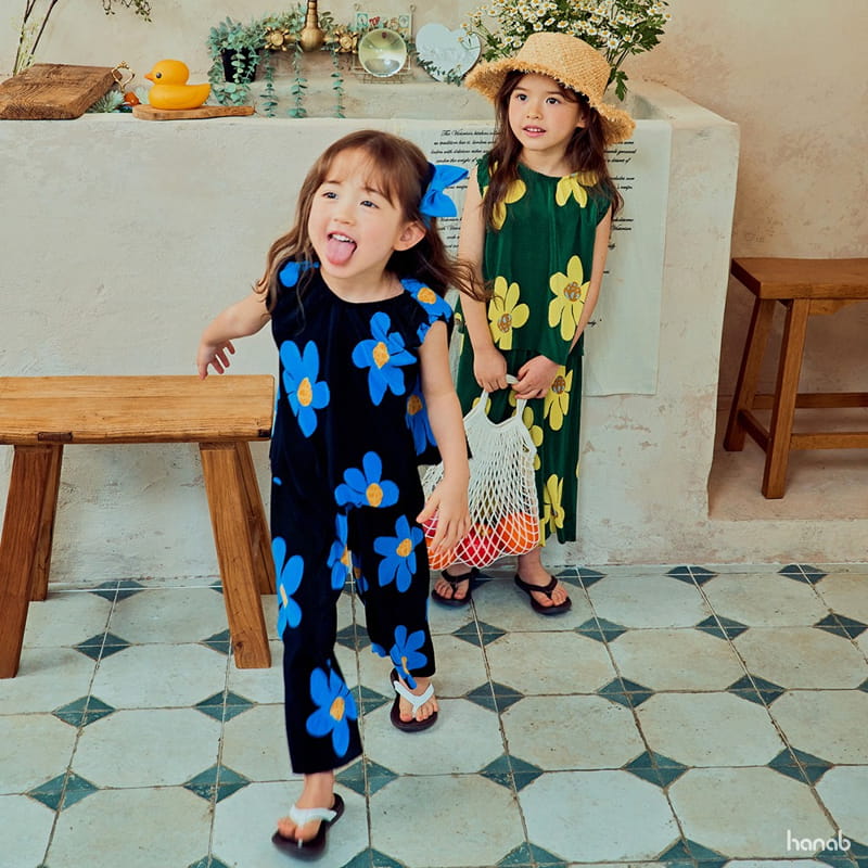 Hanab - Korean Children Fashion - #kidzfashiontrend - Big Flower Top Bottom Set - 7