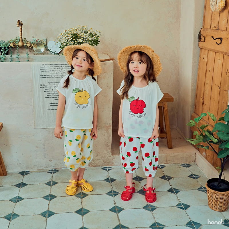 Hanab - Korean Children Fashion - #littlefashionista - Big Apple Top Bottom Set - 8