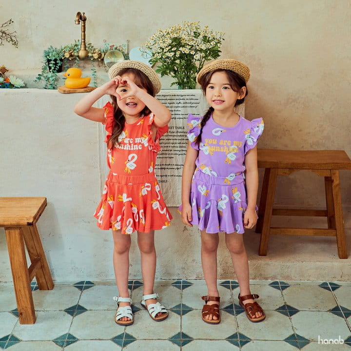 Hanab - Korean Children Fashion - #littlefashionista - Swan Top Bottom Set - 8