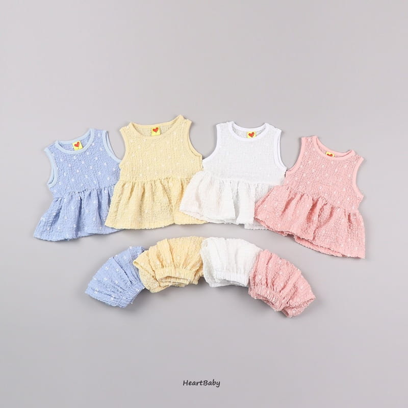 Heart Baby - Korean Children Fashion - #childofig - Popcorn Top Bottom Set