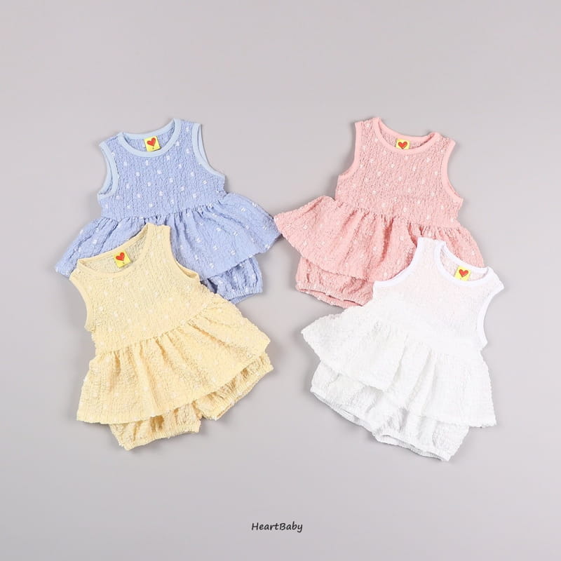 Heart Baby - Korean Children Fashion - #childofig - Popcorn Top Bottom Set - 2
