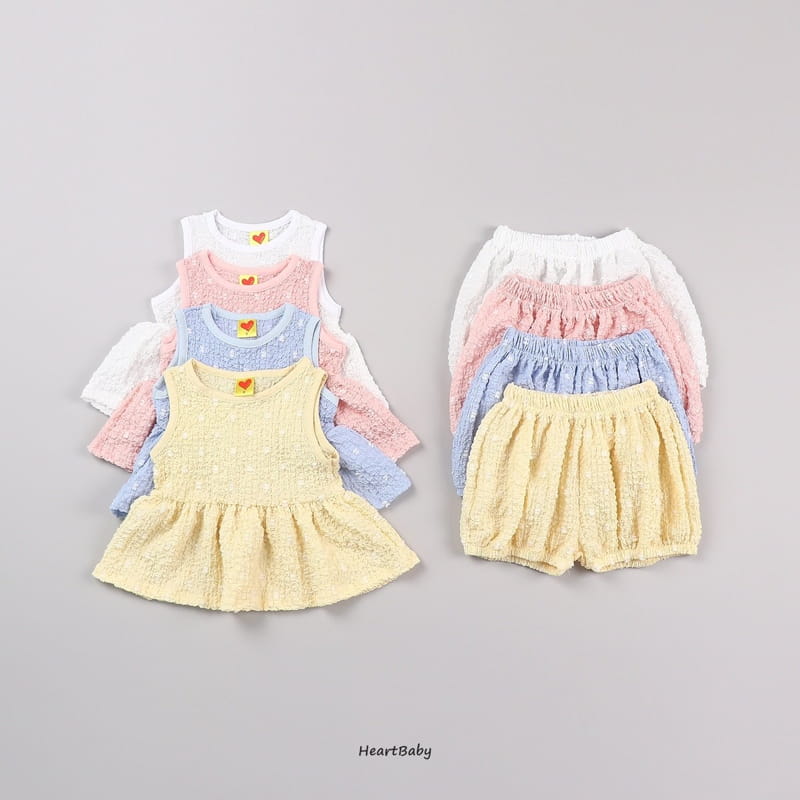 Heart Baby - Korean Children Fashion - #childrensboutique - Popcorn Top Bottom Set - 3