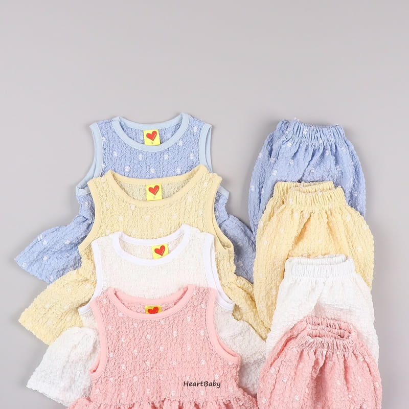 Heart Baby - Korean Children Fashion - #discoveringself - Popcorn Top Bottom Set - 5