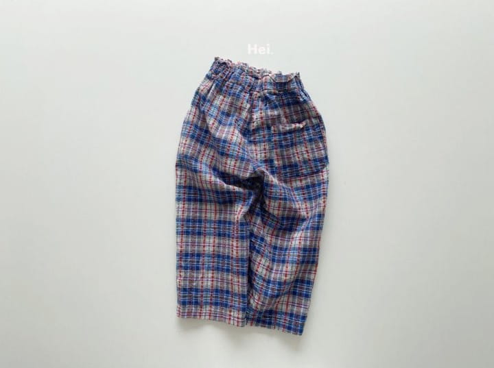 Hei - Korean Children Fashion - #designkidswear - Check Hoodle Cropped Pants - 2