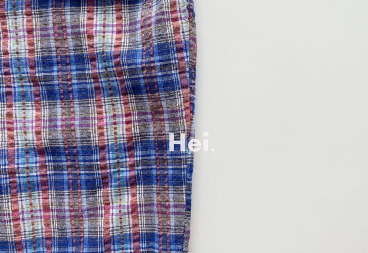 Hei - Korean Children Fashion - #discoveringself - Check Hoodle Cropped Pants - 3