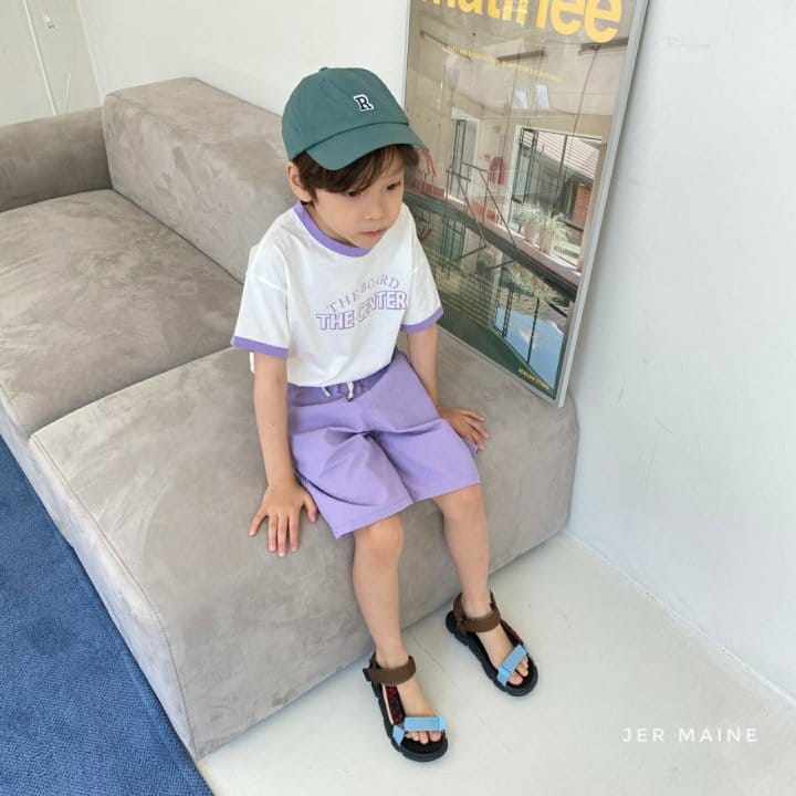 Jermaine - Korean Children Fashion - #kidsshorts - Center Piping Tee - 10