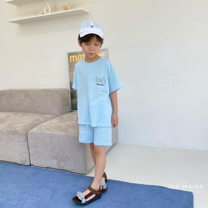 Jermaine - Korean Children Fashion - #kidsshorts - Dino Top Bottom Set - 8