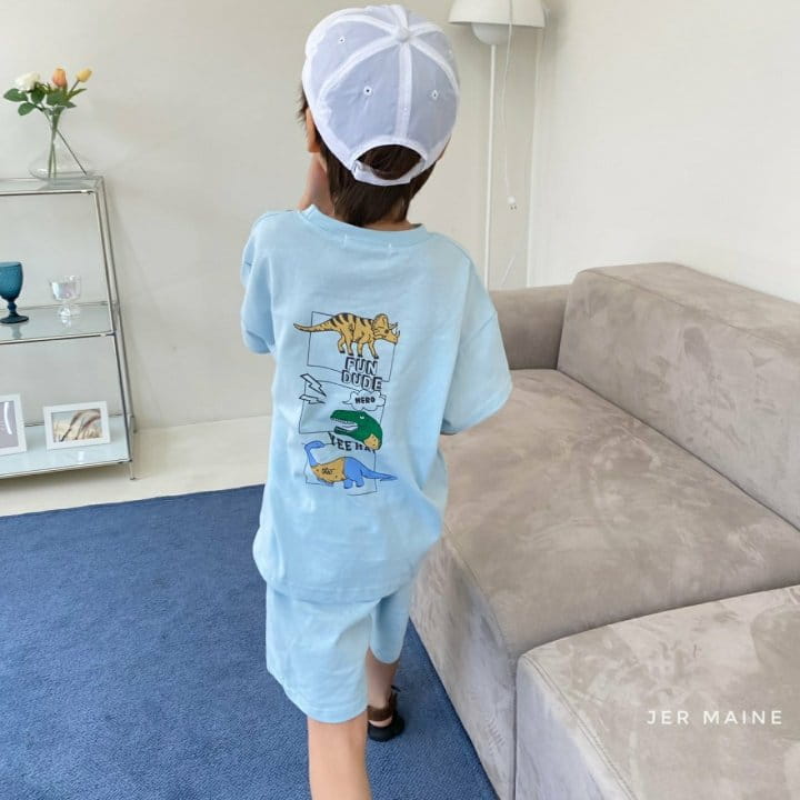 Jermaine - Korean Children Fashion - #toddlerclothing - Dino Top Bottom Set