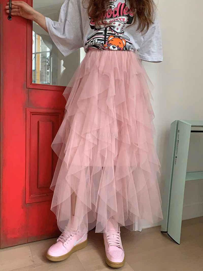 Jkichi - Korean Women Fashion - #vintagekidsstyle - Wave Skirt - 2