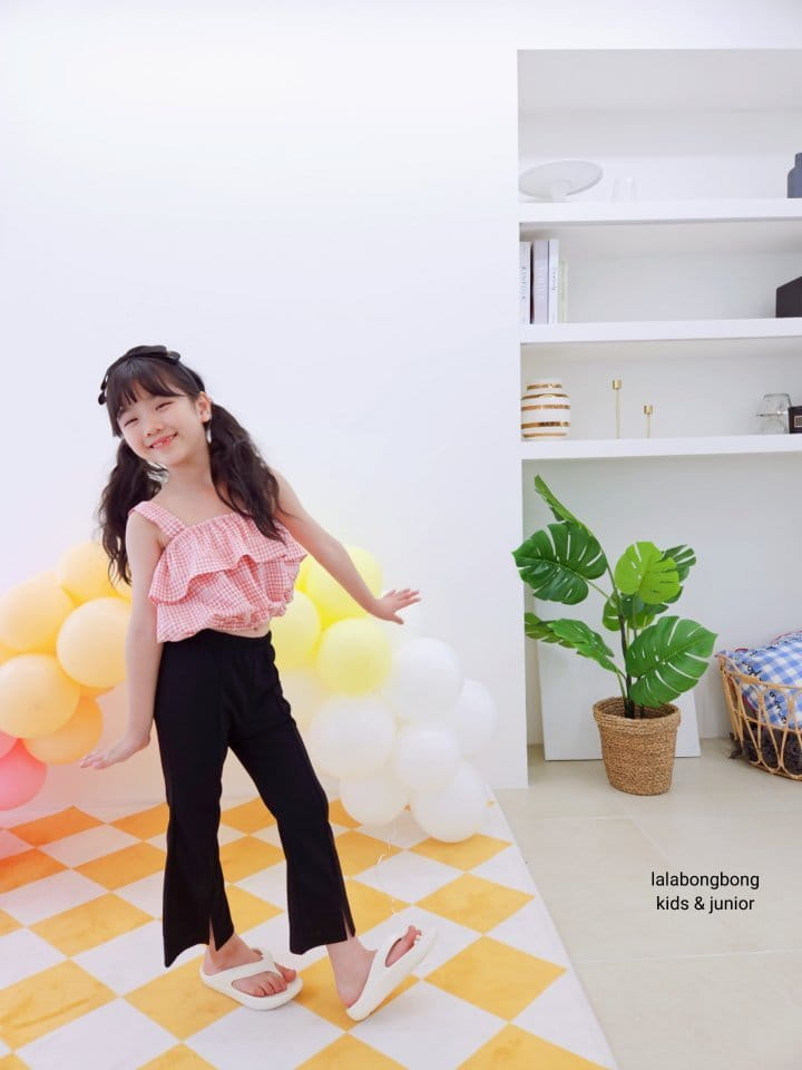 Lalabongbong - Korean Children Fashion - #childrensboutique - Check Crop Top - 7