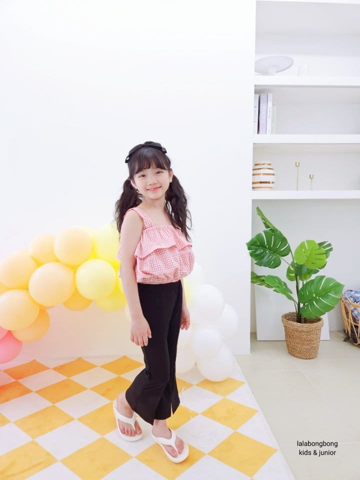 Lalabongbong - Korean Children Fashion - #designkidswear - Check Crop Top - 8