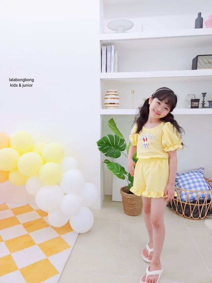 Lalabongbong - Korean Children Fashion - #childrensboutique - Bunny Top Bottom Set - 4