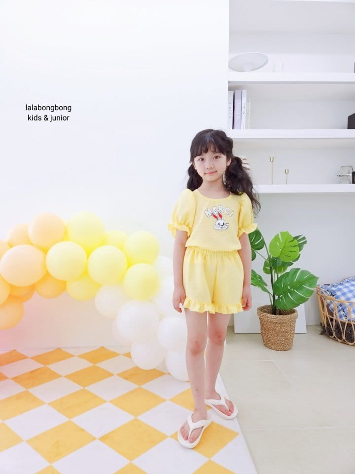 Lalabongbong - Korean Children Fashion - #fashionkids - Bunny Top Bottom Set - 6