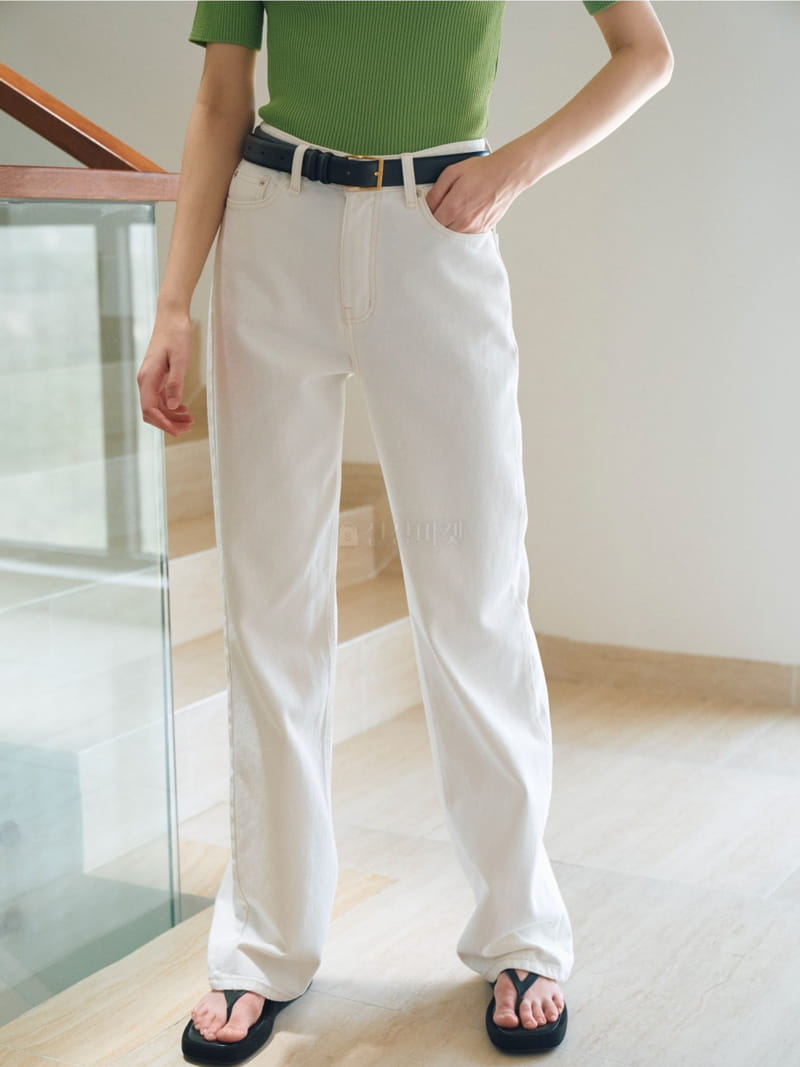 Lamerei - Korean Women Fashion - #momslook - 3123 Ivory Jeans - 2