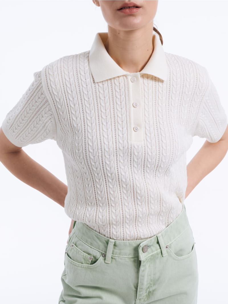 Lamerei - Korean Women Fashion - #momslook - Cable Knit Top - 2