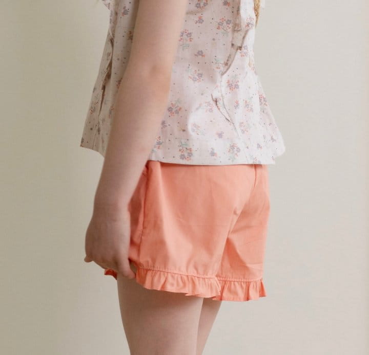 Le Bev - Korean Children Fashion - #Kfashion4kids - Cotton Frill Shorts Orange - 5