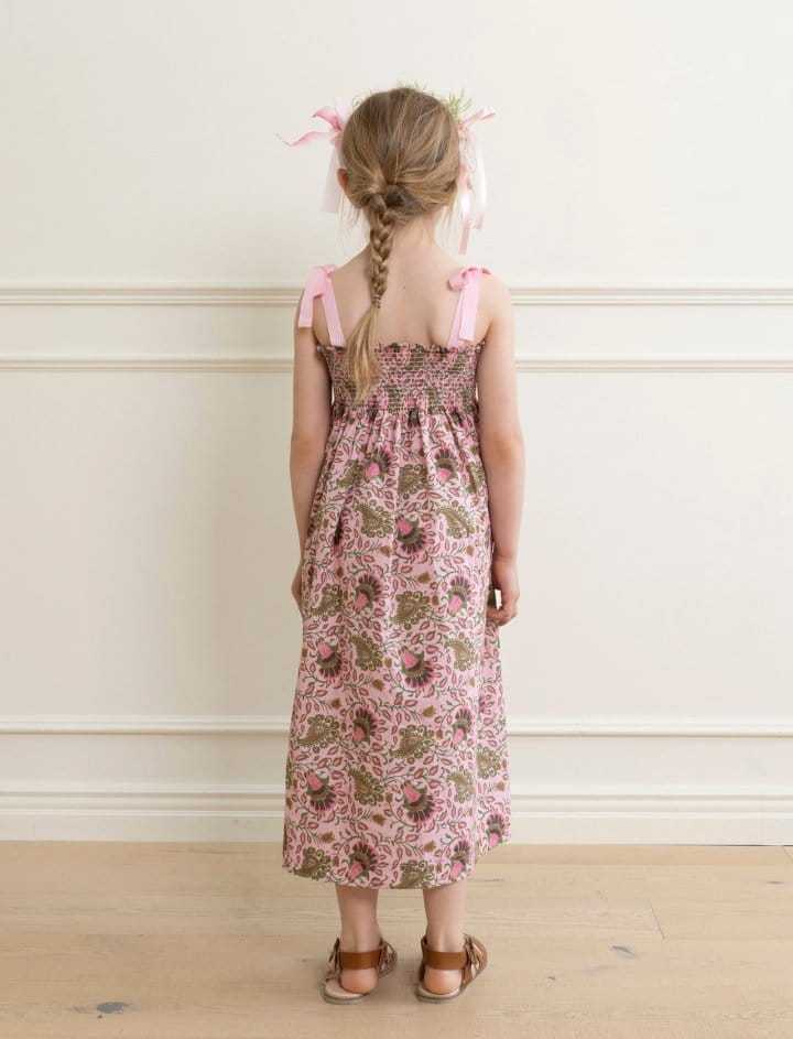 Le Bev - Korean Children Fashion - #childofig - Ribbon Paisley Pink Gold One-piece - 6