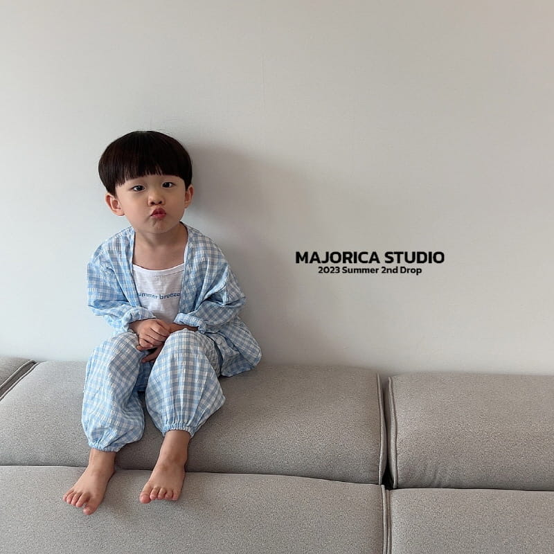 Majorica - Korean Children Fashion - #childofig - Gobang Sleeveless Cardigan Pants Set - 2