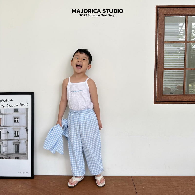 Majorica - Korean Children Fashion - #childrensboutique - Gobang Sleeveless Cardigan Pants Set - 3
