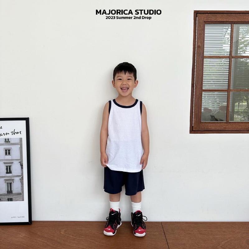 Majorica - Korean Children Fashion - #discoveringself - Piping Sleeveless Short Sleeves Bottom Set - 6